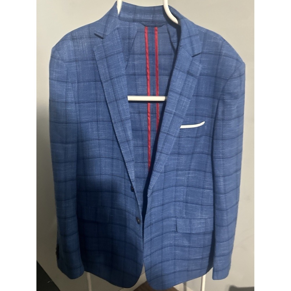 Collars and Co Maverick Performance Suit Blazer Navy Blue, Size Large (46R)